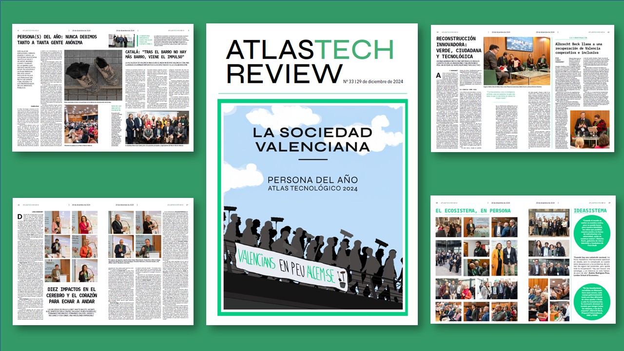 La sociedad valenciana, Persona del Año Atlas Tecnológico 2024, en el ATLASTECH REVIEW del New In Revive Valencia