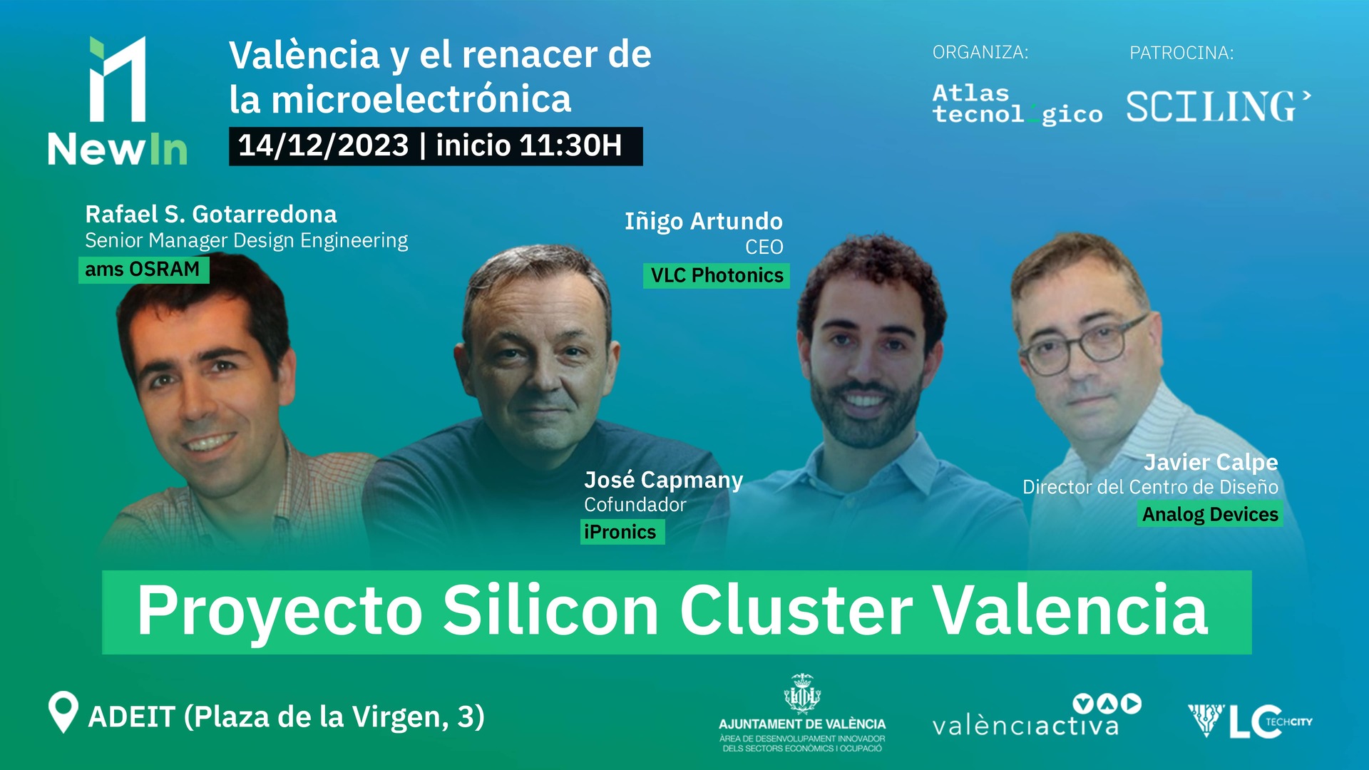 La élite de la microelectrónica en New in Valencia: VLC Photonics, Analog Devices, ams OSRAM e iPronics llevan a sus ‘estrellas’