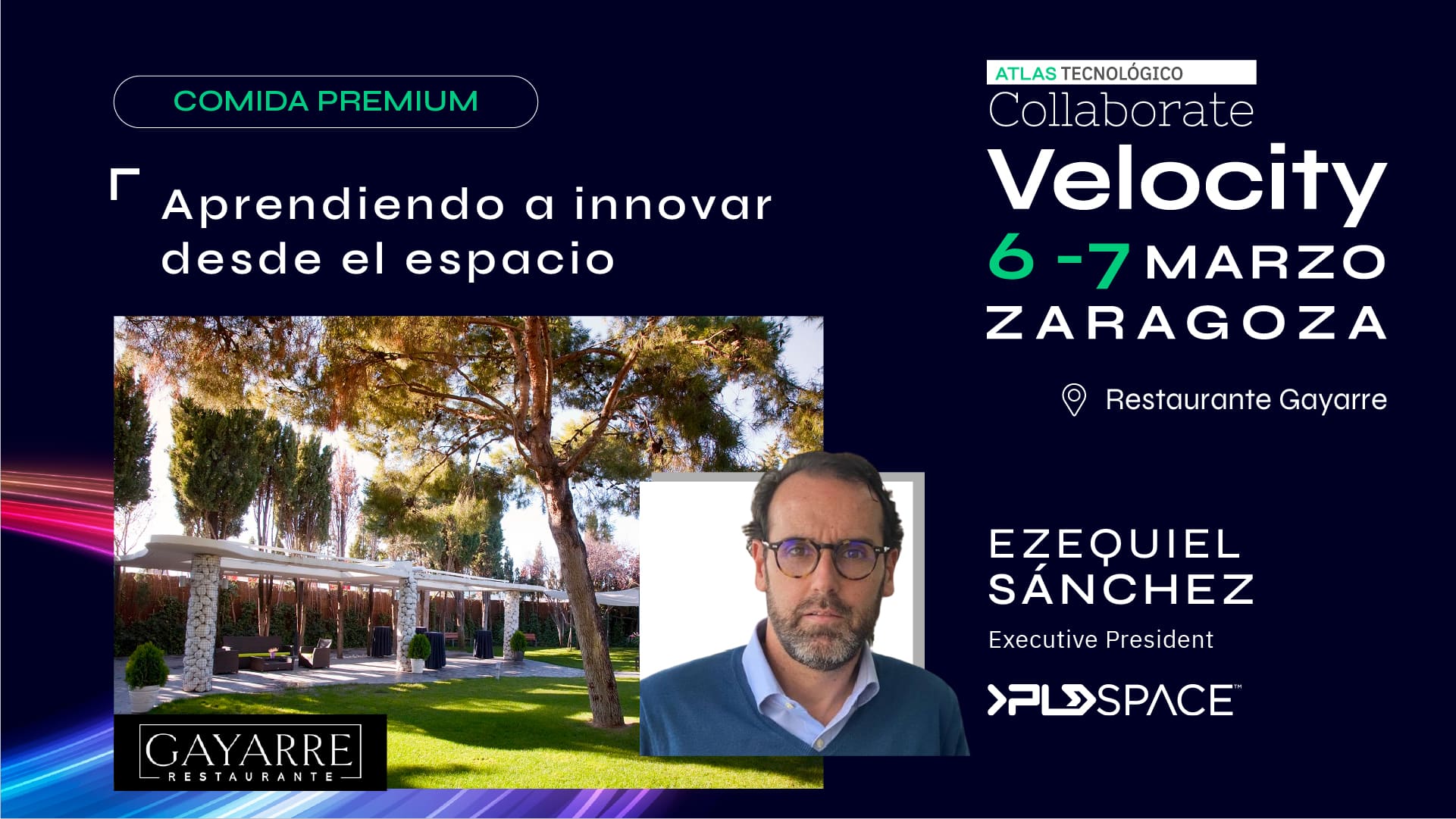 El presidente de PLD Space, Ezequiel Sánchez, protagoniza la Comida Premium del Collaborate Zaragoza