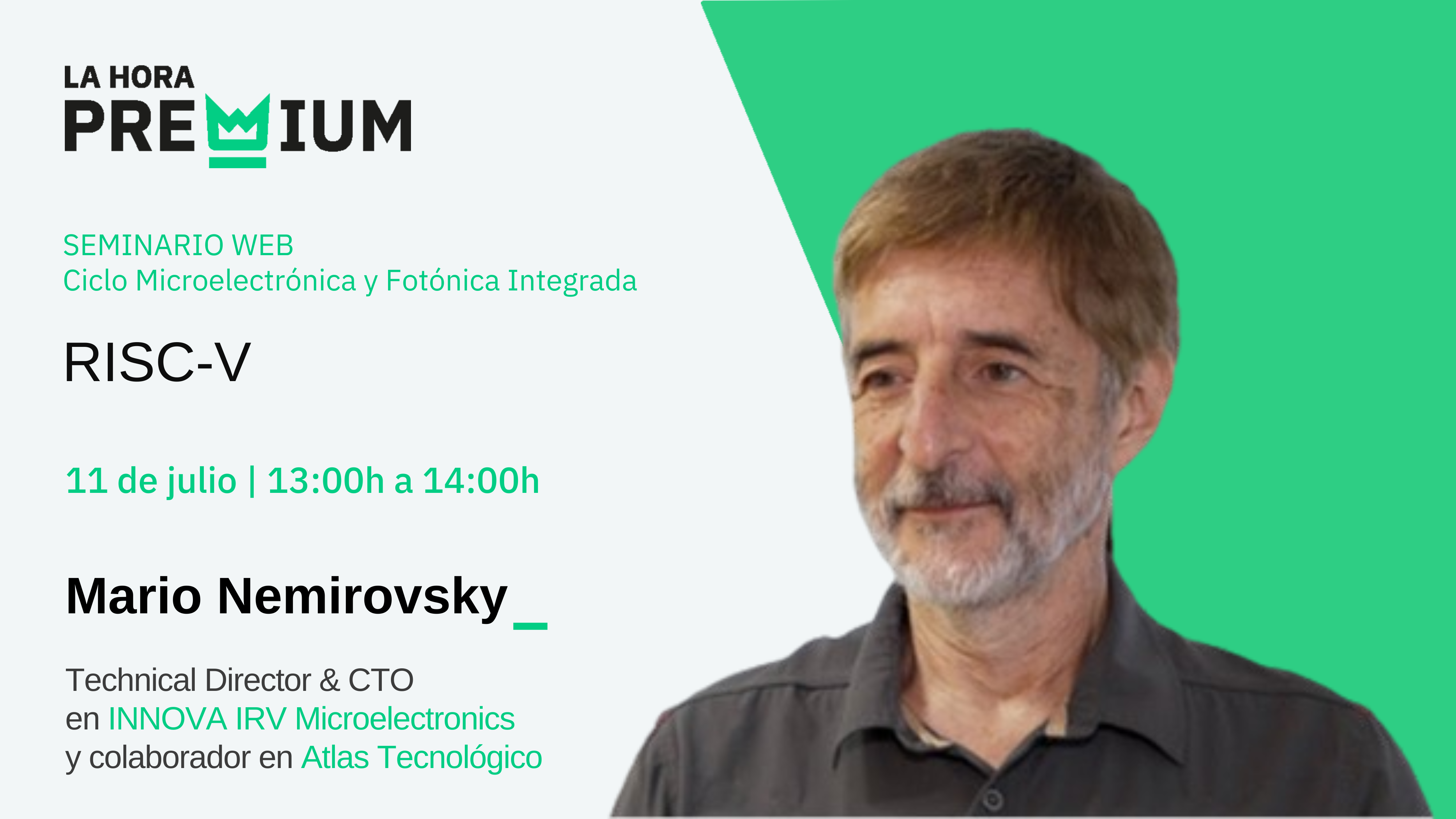 Mario Nemirovsky hablará sobre el microprocesador en sistemas electrónicos integrados, en La Hora Premium