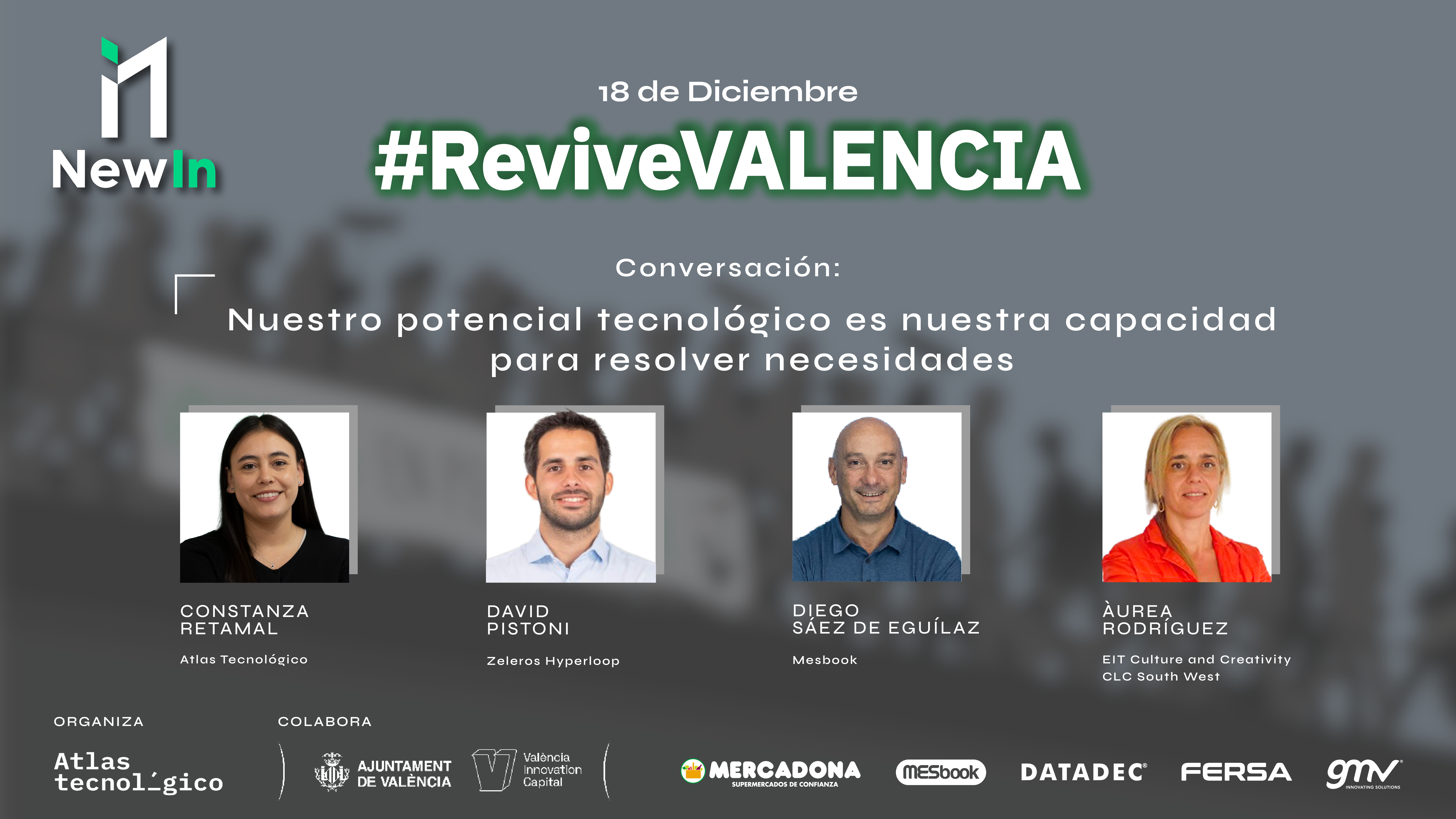 El potencial de la tecnología para impulsar la reconstrucción reúne a MESBook, Zeleros, Atlas y el EIT en el New In_ Revive Valencia