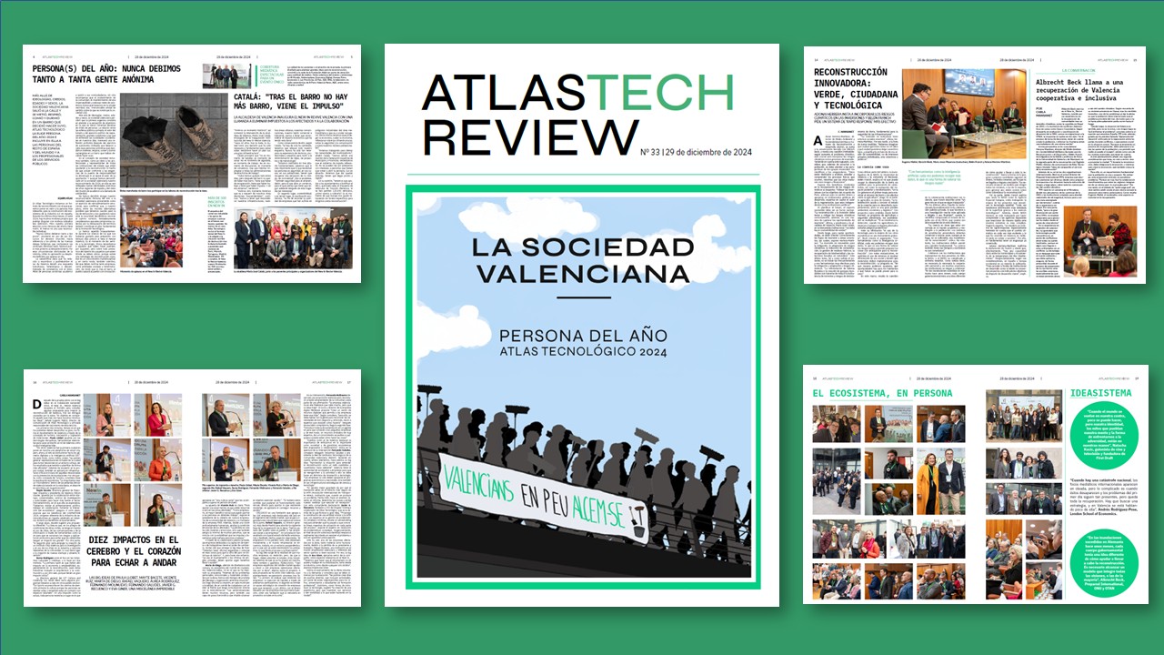 La sociedad valenciana, Persona del Año  Atlas Tecnológico 2024, en el ATLASTECH REVIEW del New In Revive Valencia