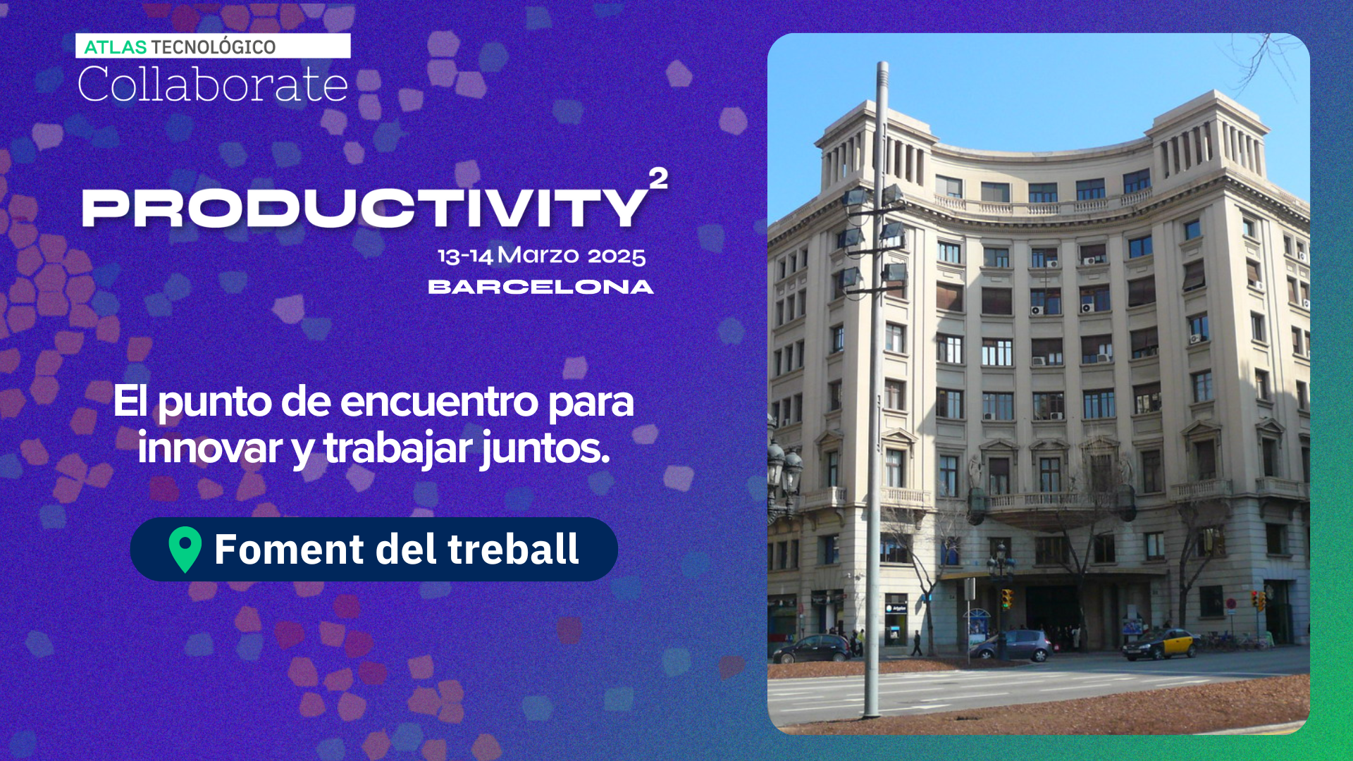 La sede de Foment del Treball, punto cero del movimiento empresarial por una política industrial, acogerá el Collaborate Productivity Barcelona